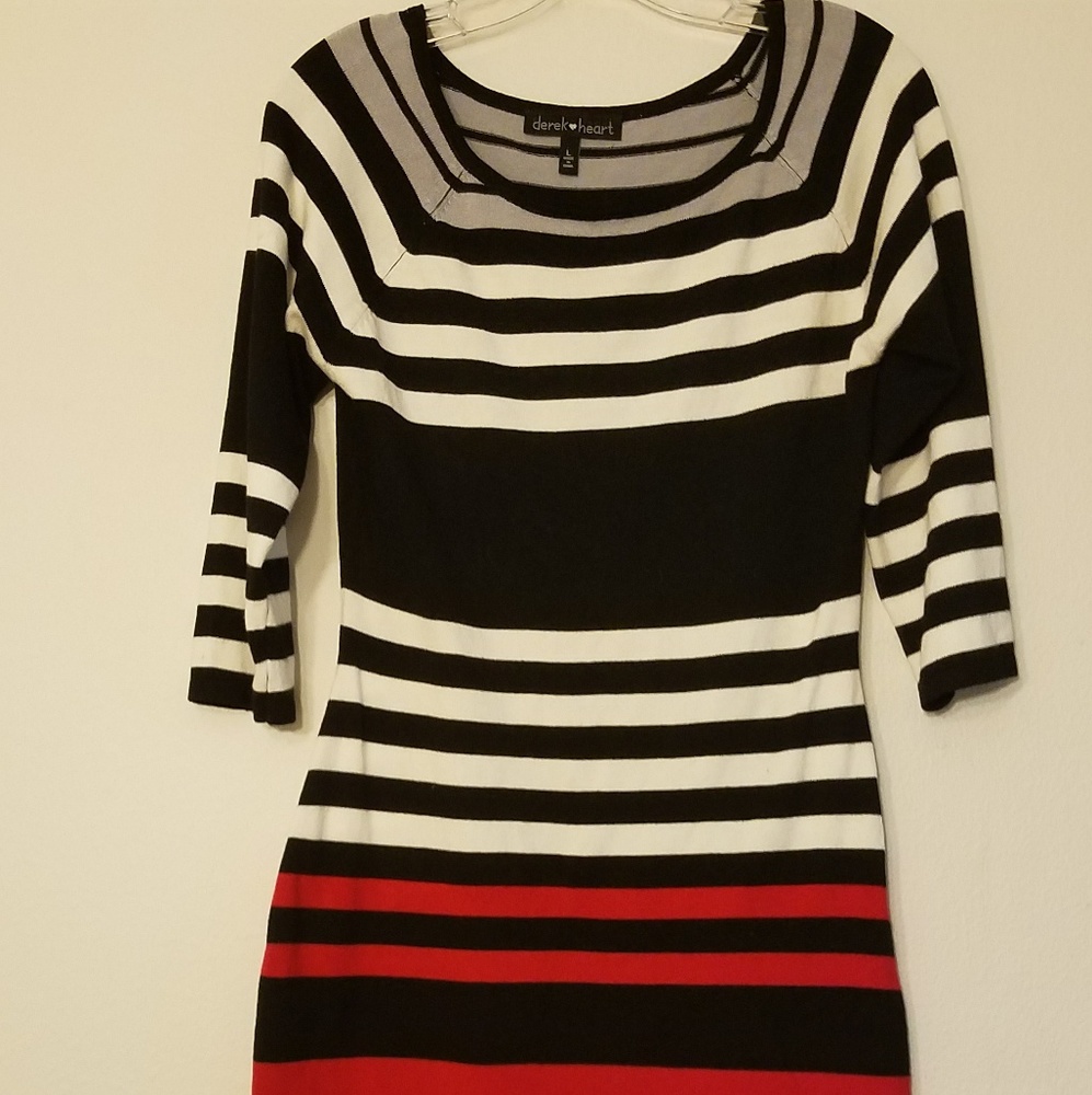 Derek Heart Bodycon Dress NWOT L